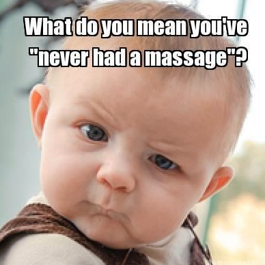 First ever massage therapy session.